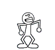 Stick man dancing animated gif