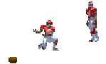 Football quarterback runs up and kicks the ball animated gif clip art image