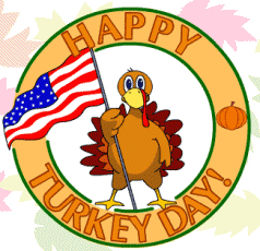 Animated Happy Turkey Day sign