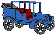 Antique car clip art animation with flashing lights
