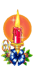 Christmas candle burning animation