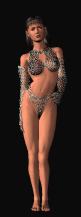 animated sexy girl in bikini walking 