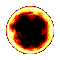Moving animated ring of fire burning in a circle animated gif