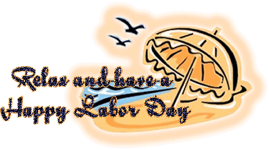 Animated message, Relax and have a happy Labor Day