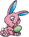 Little bunny coloring Easter Egg animated gif