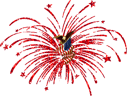 American Independance Day Fireworks and July Fourth Animations