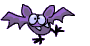 :purple-moving-animated-bat-danc