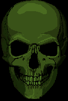 Green animated skull clip art picture