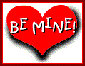 Animated be mine in a heart