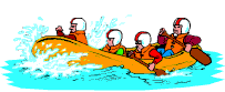 White water river rafting animation