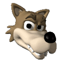 animated fox wink winking wolf