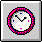 Animated clock icon with moving hands