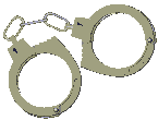 Animated handcuffs moving.