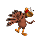 Happy Turkey dancing around