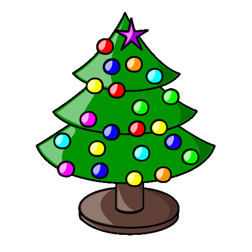 Animated Christmas tree animation with twinkling lights