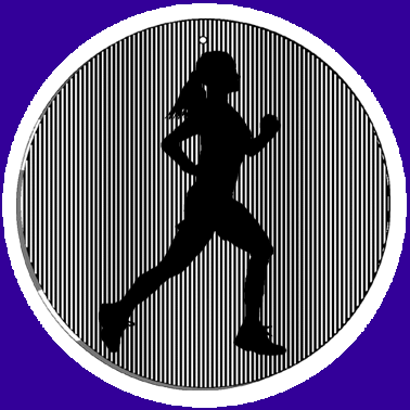 Moving animated woman silhouette running gif animation
