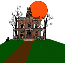 Halloween haunted house animation