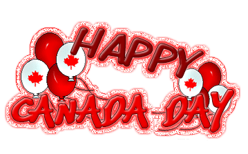 Happy Canada Day glitter animated banner