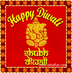 Happy Diwali animated banner clip art