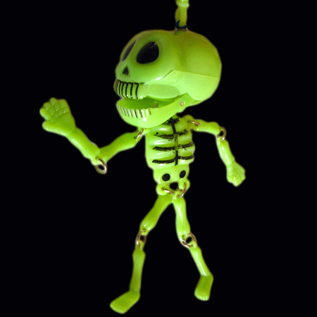 Moving picture green skeleton animated gif