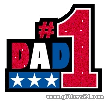 Sparkling #1 Dad sign for Father's Day