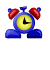 Tiny moving animated cartoon alarm clock clip art gif
