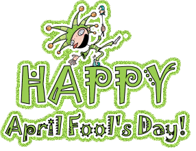 Sparkling April Fool's Day greeting animated gif image