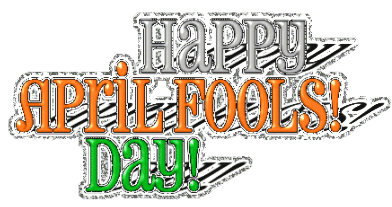 Flashing glittery April Fool's Day greeting animated gif image