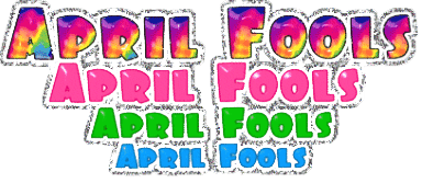 Colorful sparkling April Fool's Day greeting animated gif image