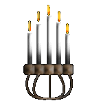 Animated lit candelabra