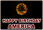 Happy Birthday America animated banner 