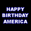 Happy Birthday America banner animation 