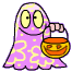 Little animated trick or treat ghost