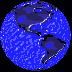 Animated blue Earth turning around